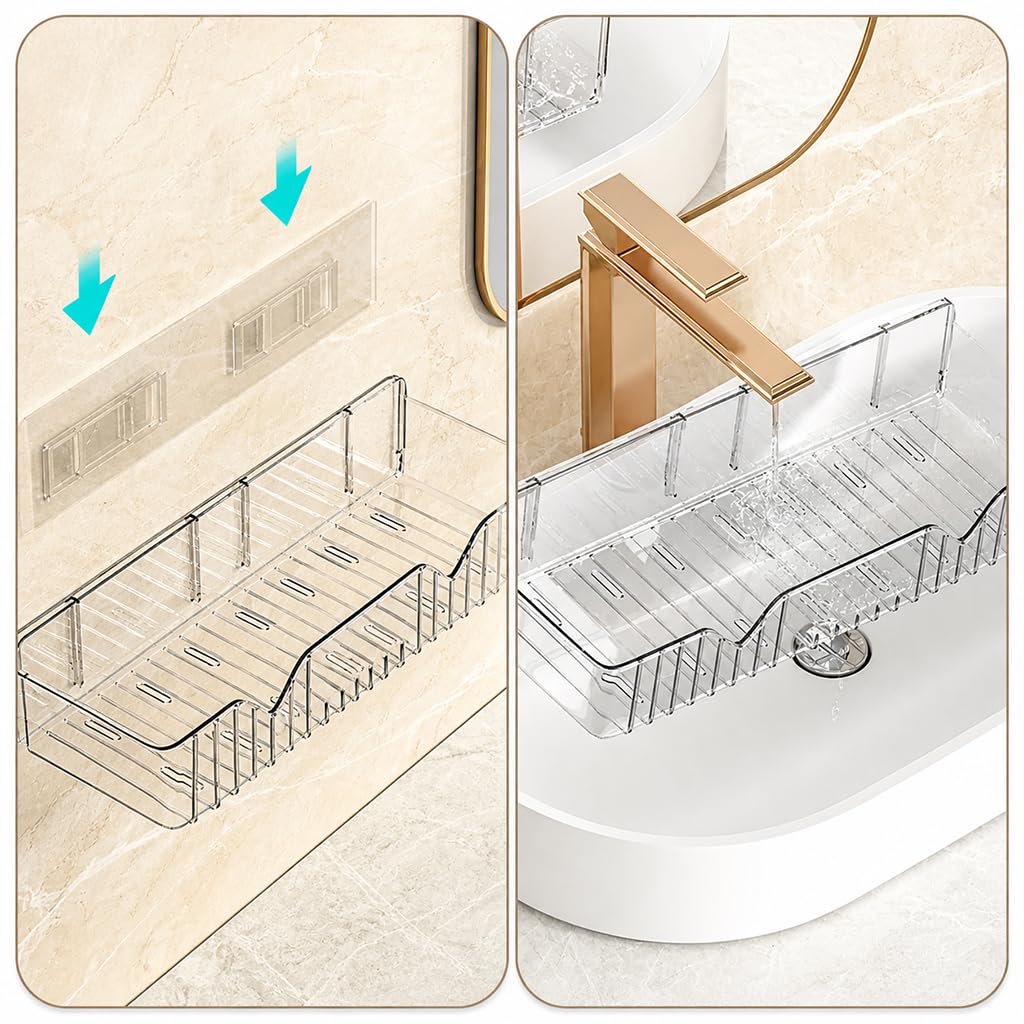 V V Bathroom Shelf – Wall Mounted Storage Rack