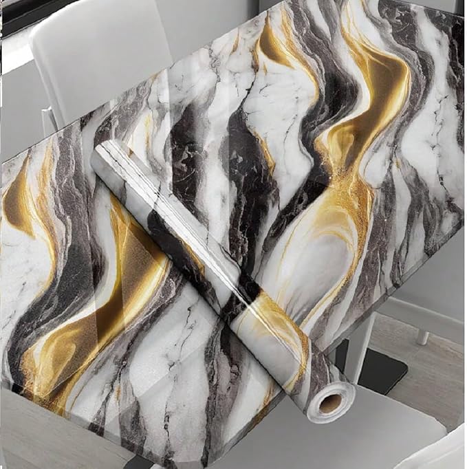 Premium Wall Stickers DIY Vinly Wallpaper (Black Gold)