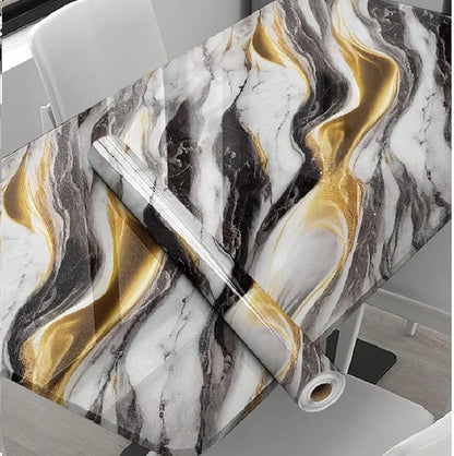 Premium Wall Stickers DIY Vinly Wallpaper (Black Gold)