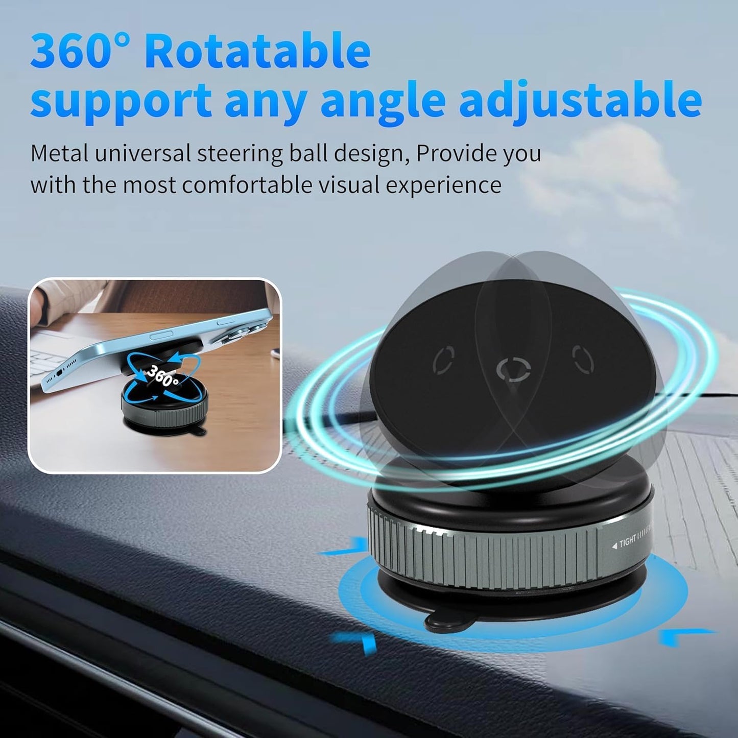 Vaccum Magnetic Phones Holder 360°
