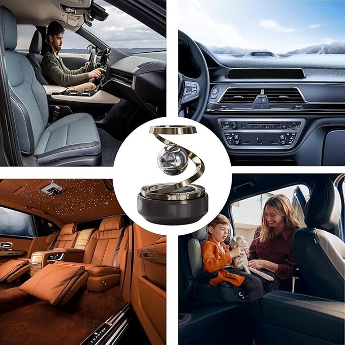 Solar Rotating Car Air Freshener & Aromatherapy Diffuser