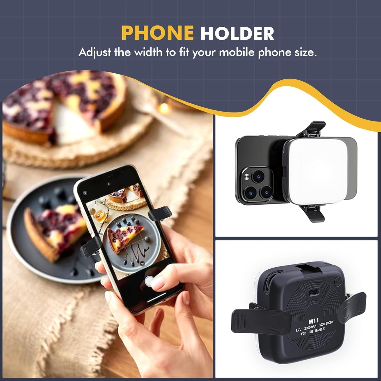 LED Pocket Video Mobile Light RGB | Rechargeable Mini LED Camera Light for Video & Photography