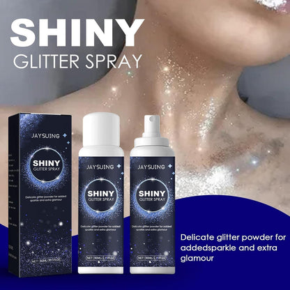 Shiny Glitter Spray 60ml – Long Lasting Body & Hair Sparkle Spray for Party, Wedding & Festival Glow