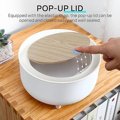 Desktop Dustbin – Compact & Stylish Desk Bin (Round)