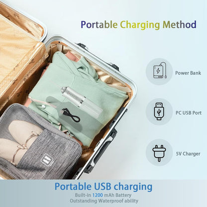 Portable Oral Irrigator Water Flosser – Rechargeable Dental Cleaner with 5 Nozzles