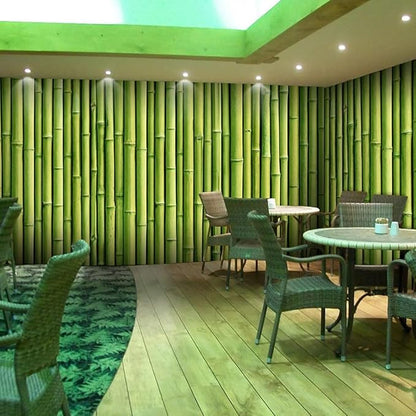 New PVC Self-Adhesive Wallpaper DIY Wall Stickers (45 x 500 cm) (Green Bamboo)