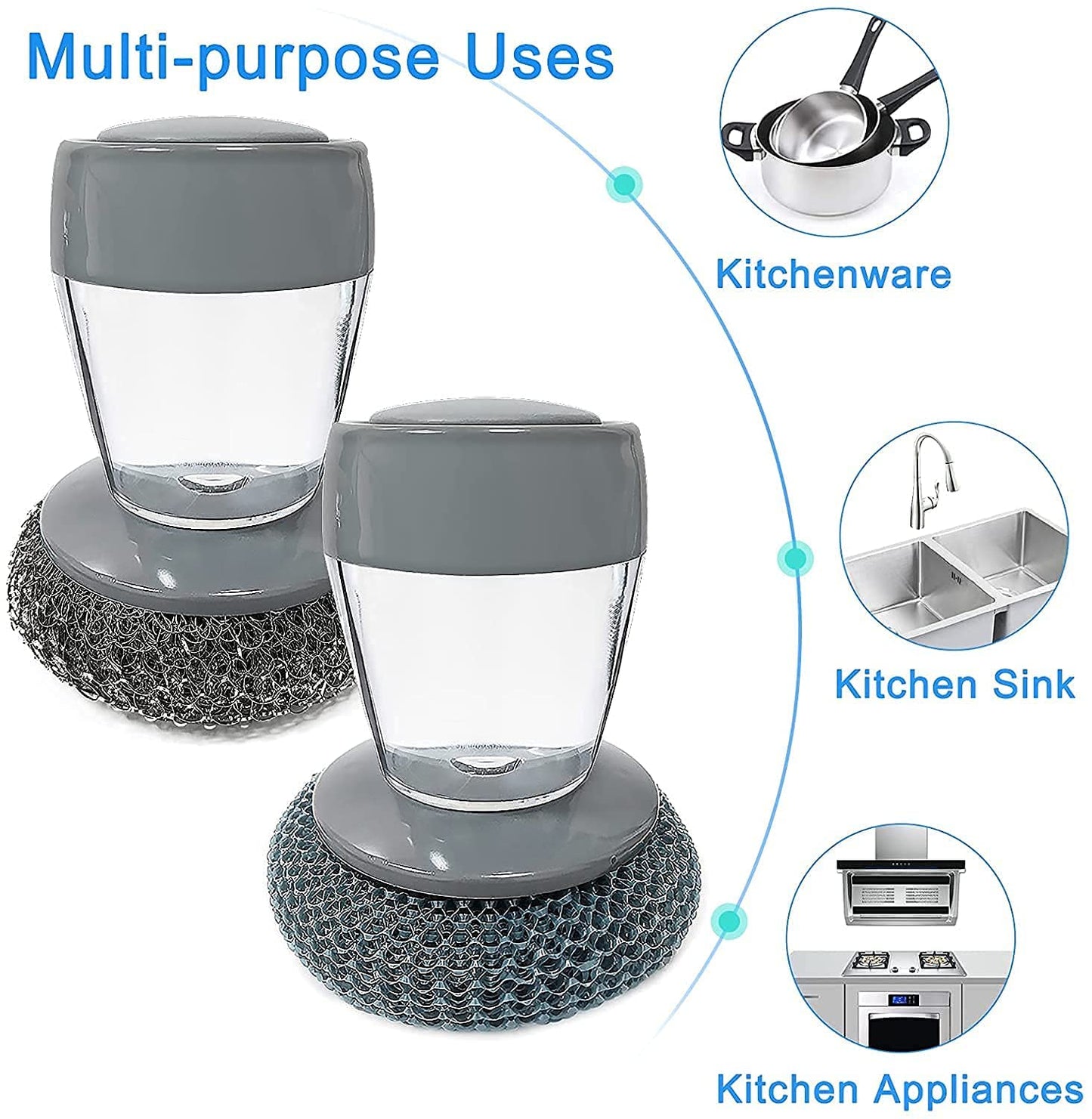 Wire Palm Dish Cleaner Brush | Kitchen Cleaning Scrubber Brush for Utensils