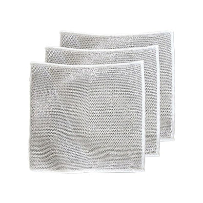 Double Layer Scrubbing Cloth / Multipurpose Wire Mesh Cleaning Pad