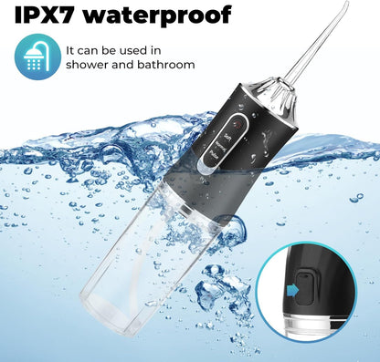 Portable Oral Irrigator Water Flosser – Rechargeable Dental Cleaner with 5 Nozzles
