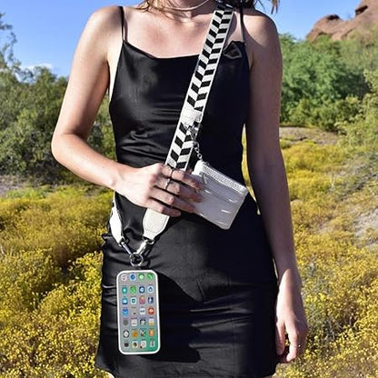 Stylish Hands-Free Phone Carry Strap with Card Holder & Zipper Purse