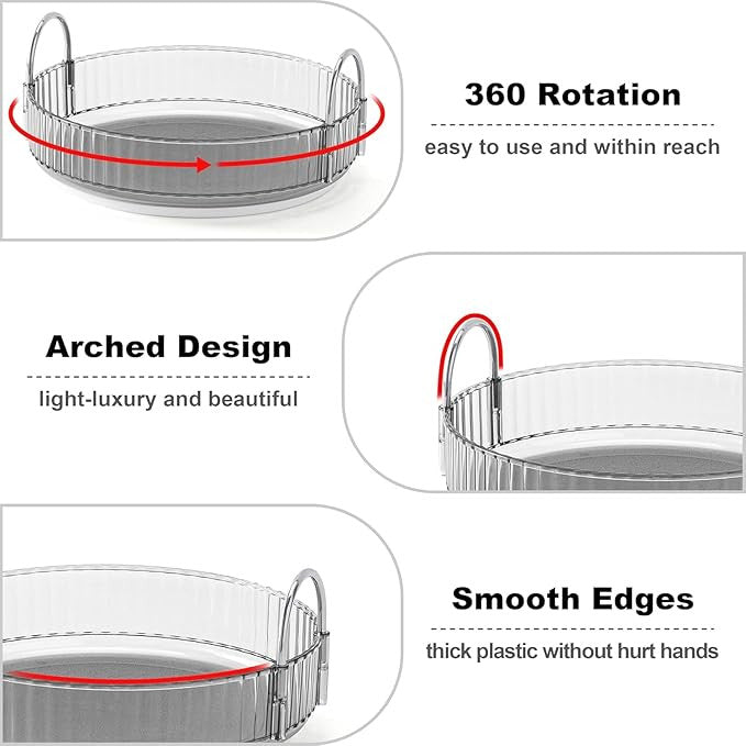 360° Rotating Makeup Organizer Box 2 Layer | Cosmetic Storage Organizer Stand