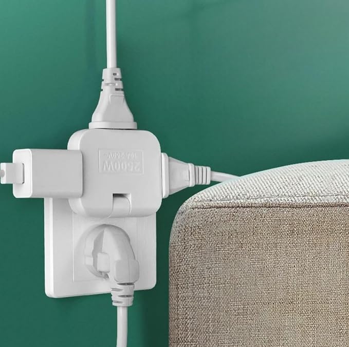 3 in 1 Rotatable Plug Adapter | Foldable Multi Socket Adapter