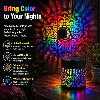 7 Color Changing Mandala Light – Solar Powered LED Decorative Lamp