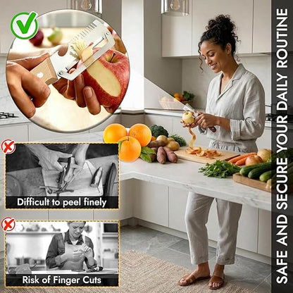 3 in 1 Stainless Steel Blade Peeler | Vegetable & Fruit Peeler