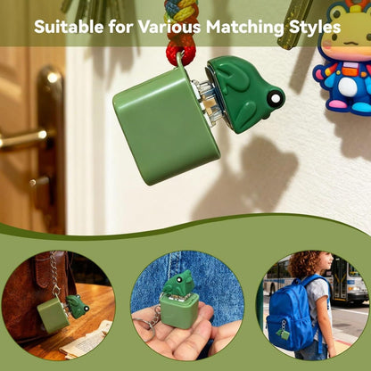 Frog LED Keychain with Sound | Cute Frog Sound Keychain Toy for Kids & Gift
