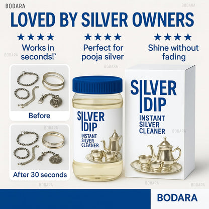 Silver Dip – Fast-Acting Liquid Silver Cleaner | Instant Shine Restorer for Silver Utensils, Jewelry & Home Décor