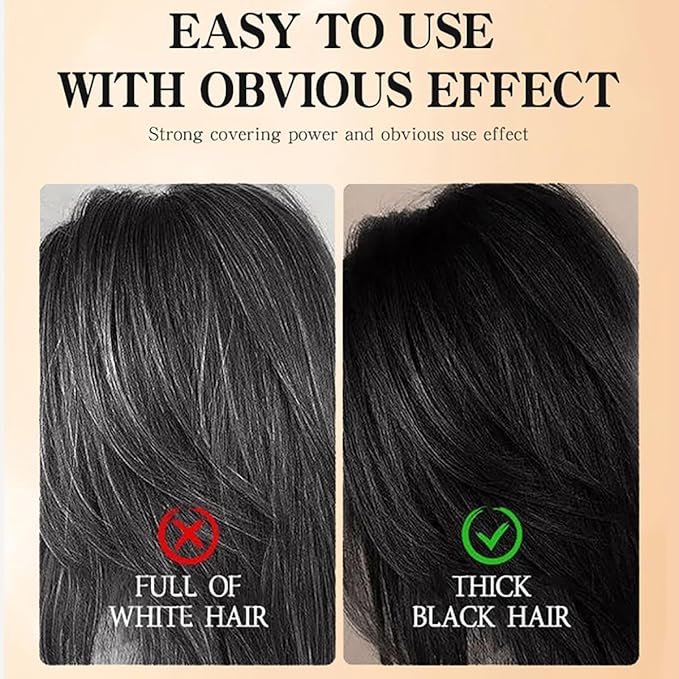 2 in 1 Instant Hair Color Stick | Waterproof Hair Dye Comb for White Hair Coverage