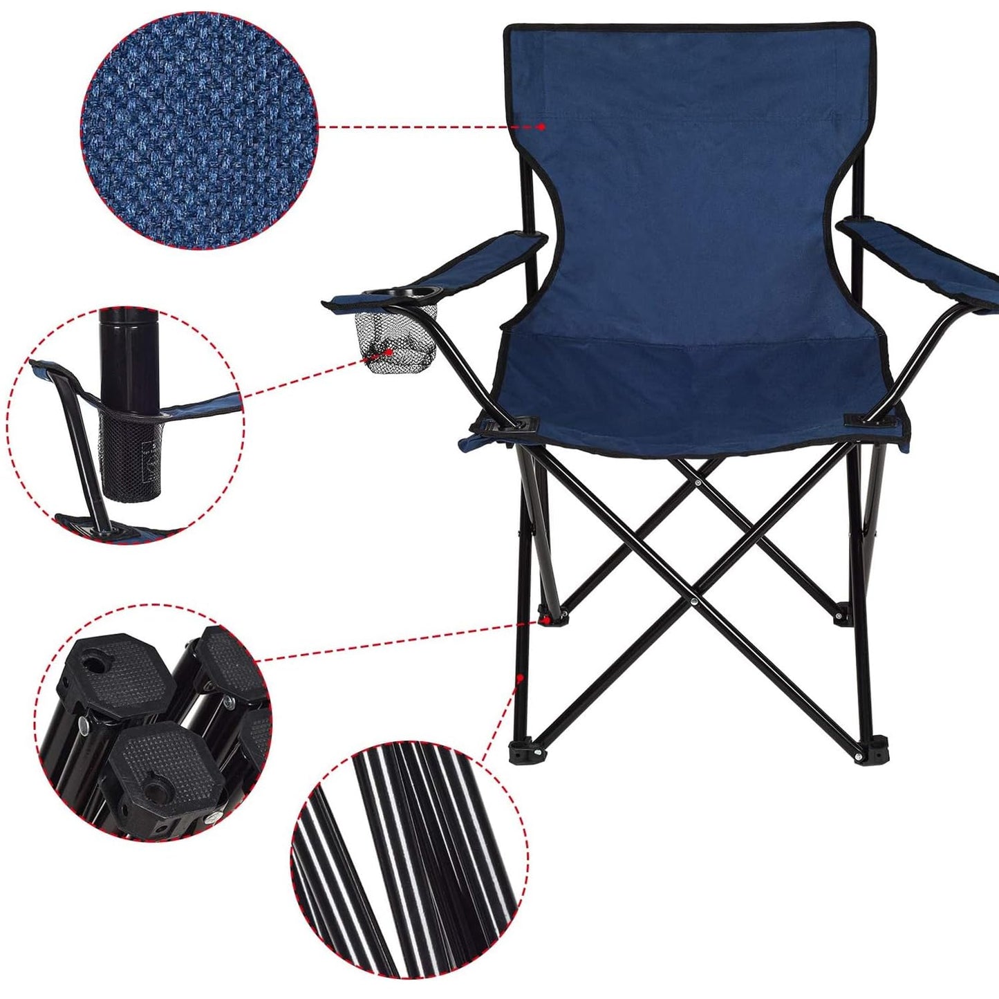 Folding Travel Camping Chair | Portable Outdoor Folding Chair with Carry Bag