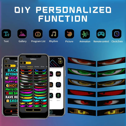 Smart RGB LED Matrix Display Panel with Bluetooth App & Remote Control