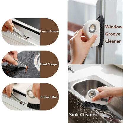Snail Shape Window Cleaning Brush | Groove & Window Track Cleaner | Multipurpose Cleaning Tool