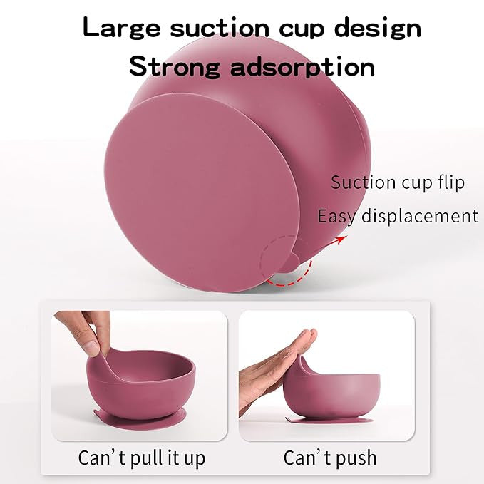 6 PCS Silicone Baby Feeding Set | BPA Free Baby Dinner Set with Bib, Plate, Bowl, Cup & Spoon