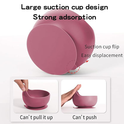 6 PCS Silicone Baby Feeding Set | BPA Free Baby Dinner Set with Bib, Plate, Bowl, Cup & Spoon