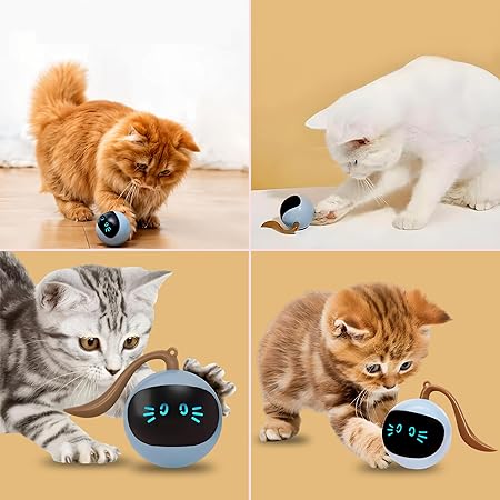 Smart AI Interactive Self-Rotating Cat Toy Ball with Motion Sensor