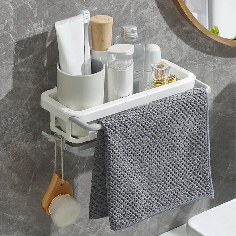 Kitchen & Bathroom Hanging Drain Rack | Retractable Sink Storage Organizer | Sponge Holder