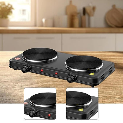 2500W 2 in 1 Electric Hot Plate Double Burner Cooktop