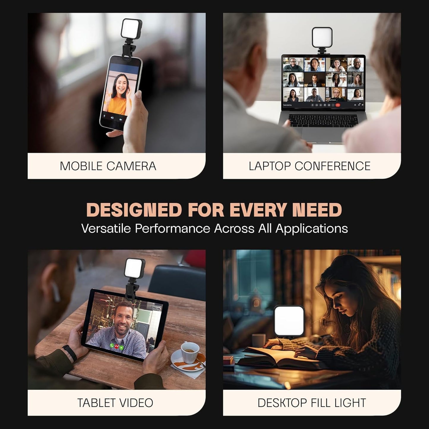LED Pocket Video Mobile Light RGB | Rechargeable Mini LED Camera Light for Video & Photography