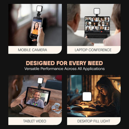 LED Pocket Video Mobile Light RGB | Rechargeable Mini LED Camera Light for Video & Photography