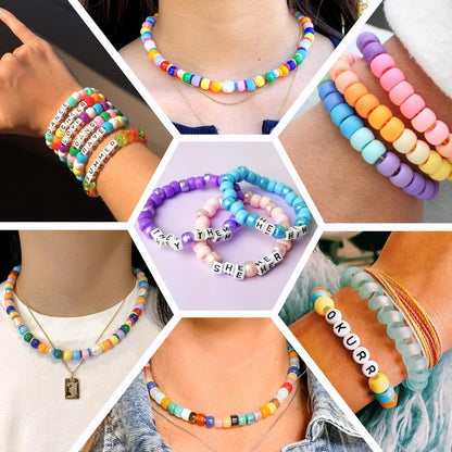 DIY Bracelet Making Kit with Alphabet Beads & Accessories