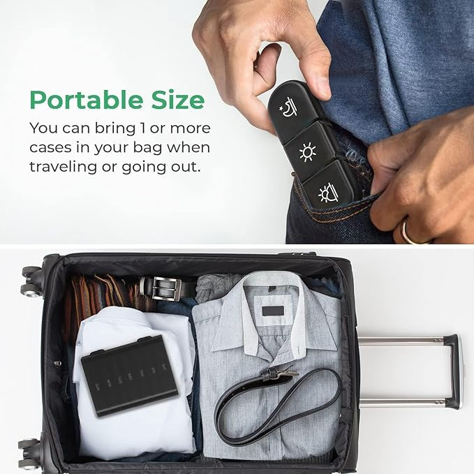 Travel Medicine Box Organizer | Portable Pill Storage Case