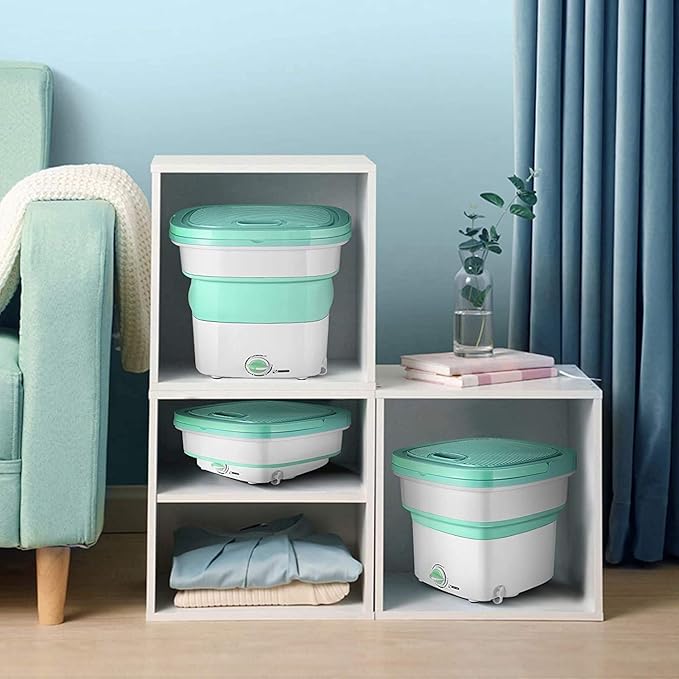 Foldable Mini Portable Washing Machine – Compact Laundry Washer for Travel, Home & Hostel