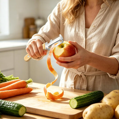 3 in 1 Stainless Steel Blade Peeler | Vegetable & Fruit Peeler