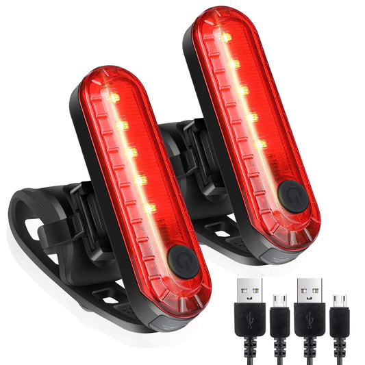 Rechargeable Bicycle Tail Light LED USB Charging Rear Safety Light