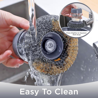 Wire Palm Dish Cleaner Brush | Kitchen Cleaning Scrubber Brush for Utensils