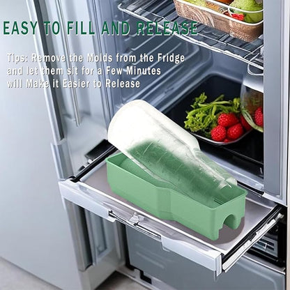 Silicone Ice Stick Mold for Bottles & Tumblers | Easy-Release Ice Cube Freezer Tray with Lid