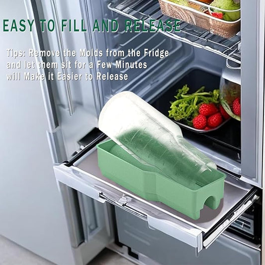 Silicone Ice Stick Mold for Bottles & Tumblers | Easy-Release Ice Cube Freezer Tray with Lid