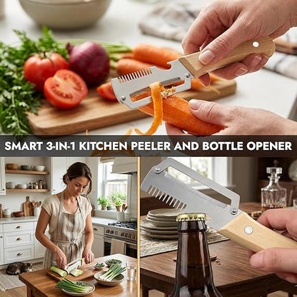 3 in 1 Stainless Steel Blade Peeler | Vegetable & Fruit Peeler