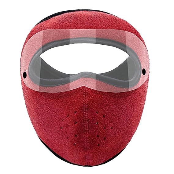 Windproof Winter Face Mask with Clear Visor – Warm, Soft & Full Protection Mask