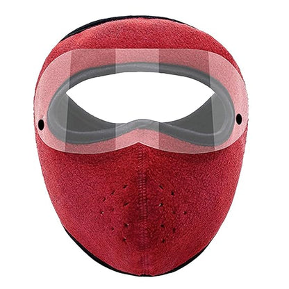 Windproof Winter Face Mask with Clear Visor – Warm, Soft & Full Protection Mask