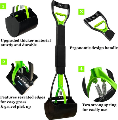 Pooper Scooper - Foldable Cat and Dog Poop Scoop with Ergonomic Handle