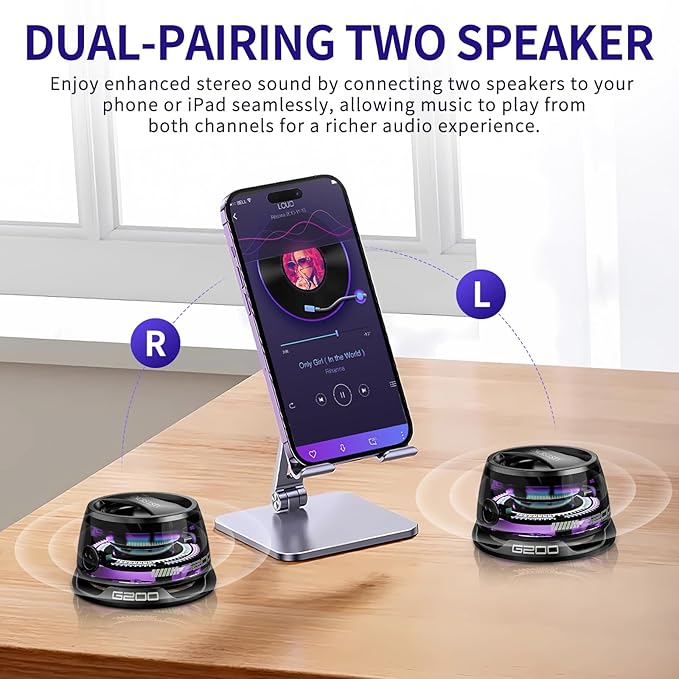 G200 Magnetic Bluetooth Speaker with RGB Lights & Strong Bass