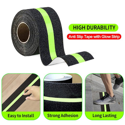 Anti Slip Glow Tape 5M x 5CM – Luminous Non Slip Safety Grip Tape for Stairs, Floors & Bathrooms