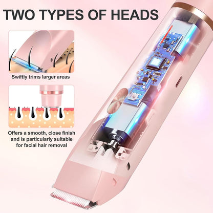 2 in 1 Women Electric Trimmer & Shaver | USB Rechargeable Hair Remover