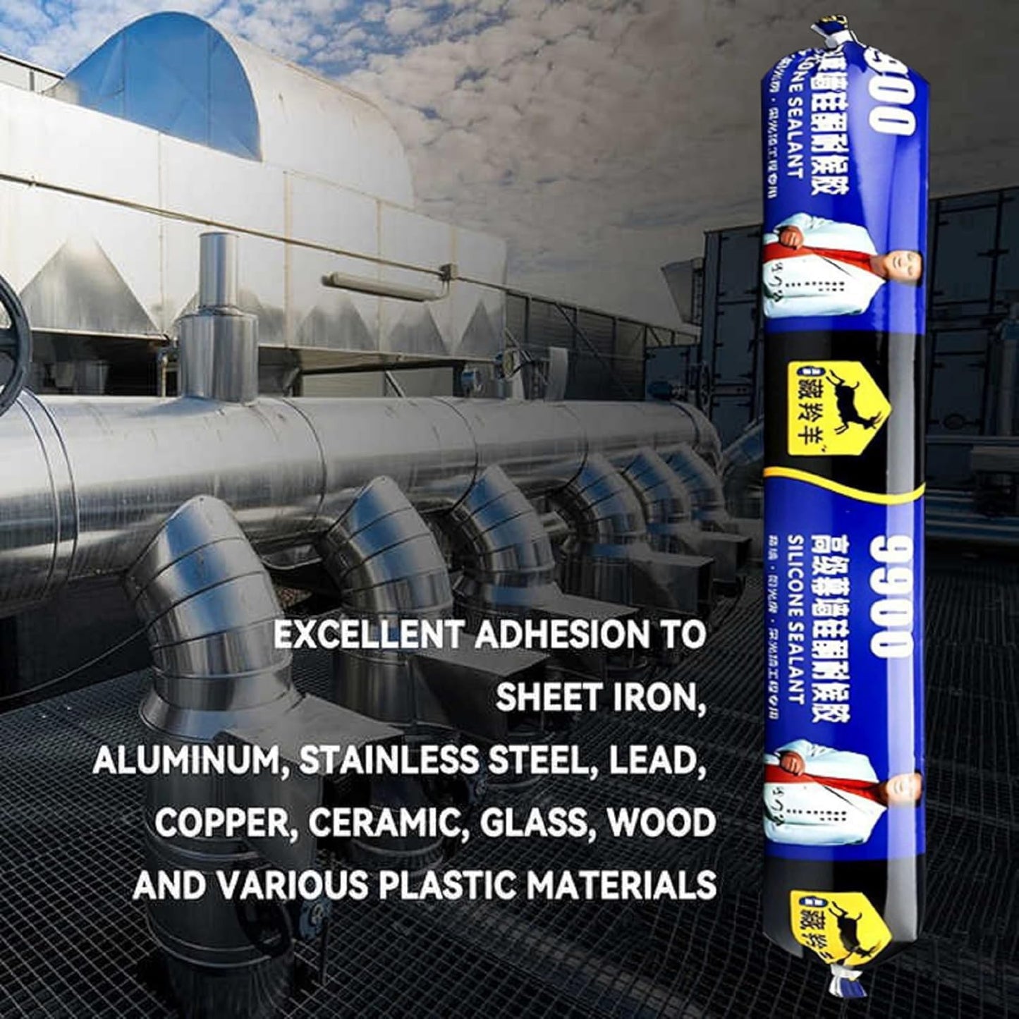 Silicone Waterproof Sealant 9900 – High Strength Leak Proof Adhesive for Bathroom, Kitchen & Roof