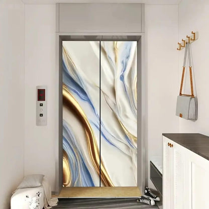 Blue Golden Marble Wallpaper