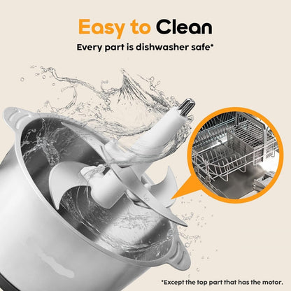3 Litre Electric Food Chopper & Grinder with Handle | Stainless Steel Heavy-Duty Vegetable, Fruit & Meat Chopper