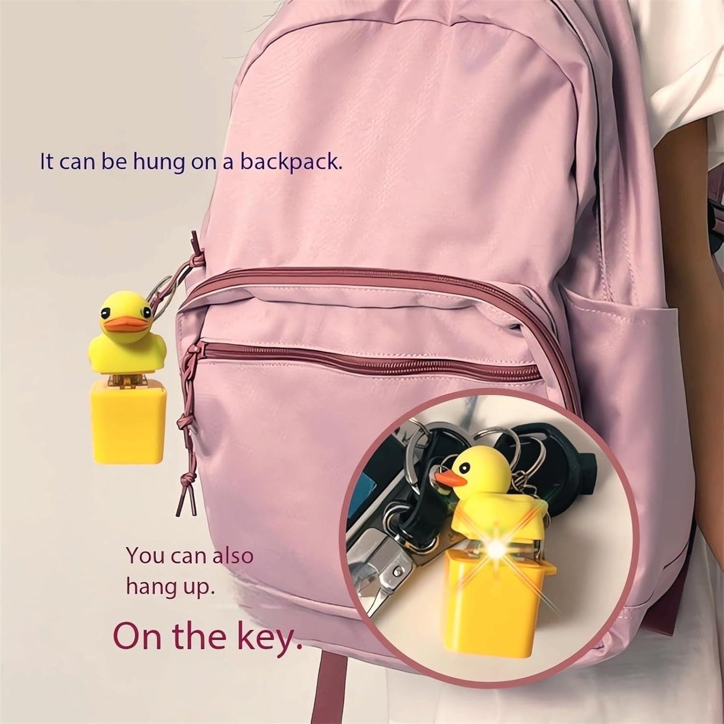 Duck LED Keychain with Sound | Cute Duck Sound Keychain Toy for Kids & Gift
